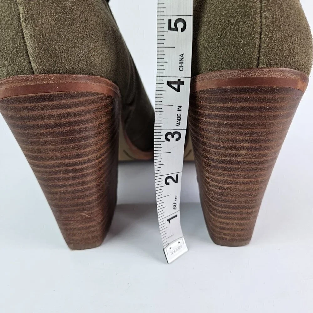 Vince Camuto Katleen Prairie Dust (Taupe) Suede Peep Toe Ankle Boot 8